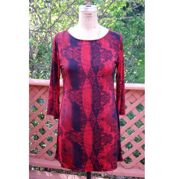 ❤️🖤 NEW size S/M 4-8 Grayson brand tunic top - Picture 3 of 10